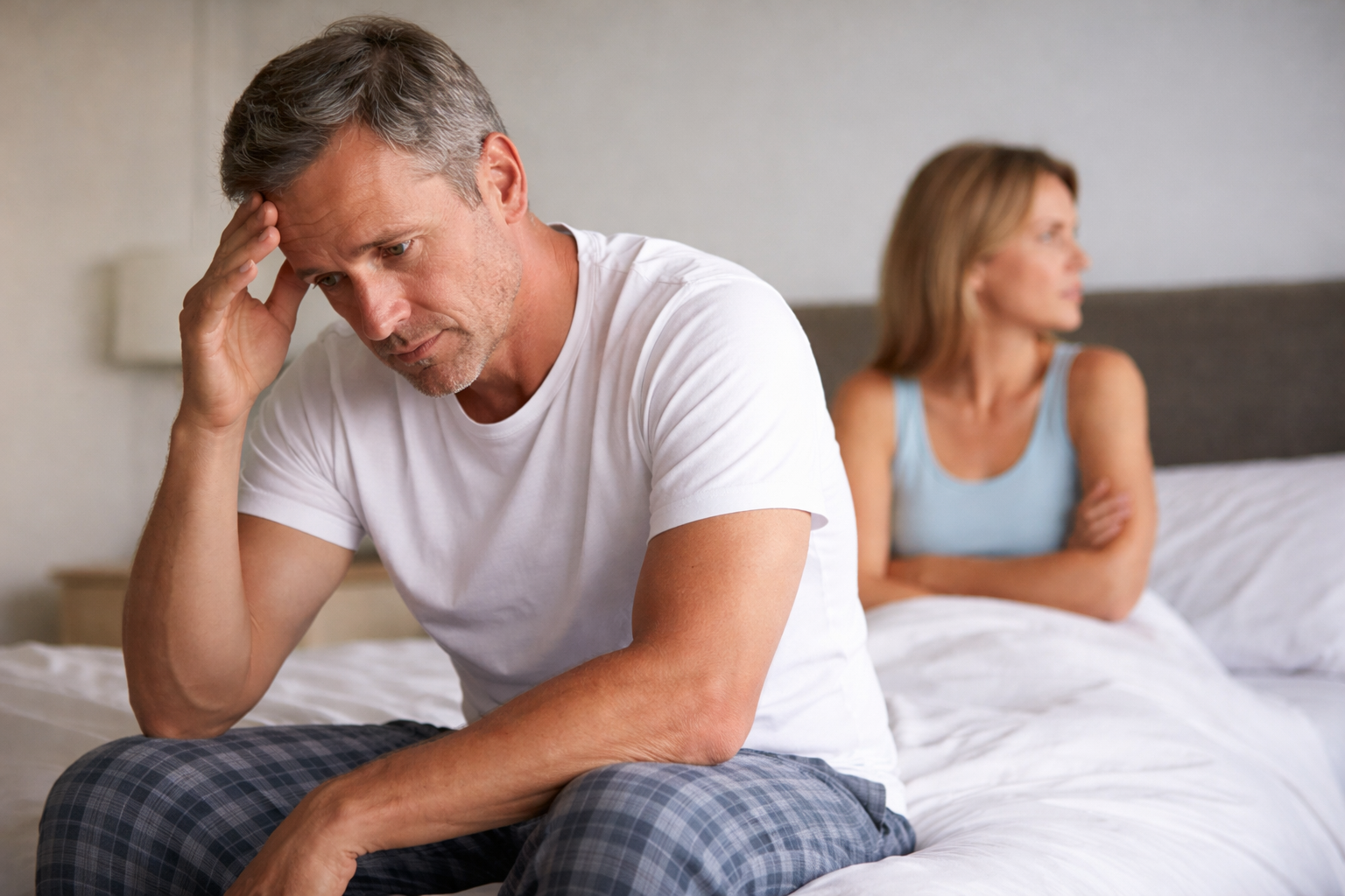 Couple feeling disconnected and frustrated